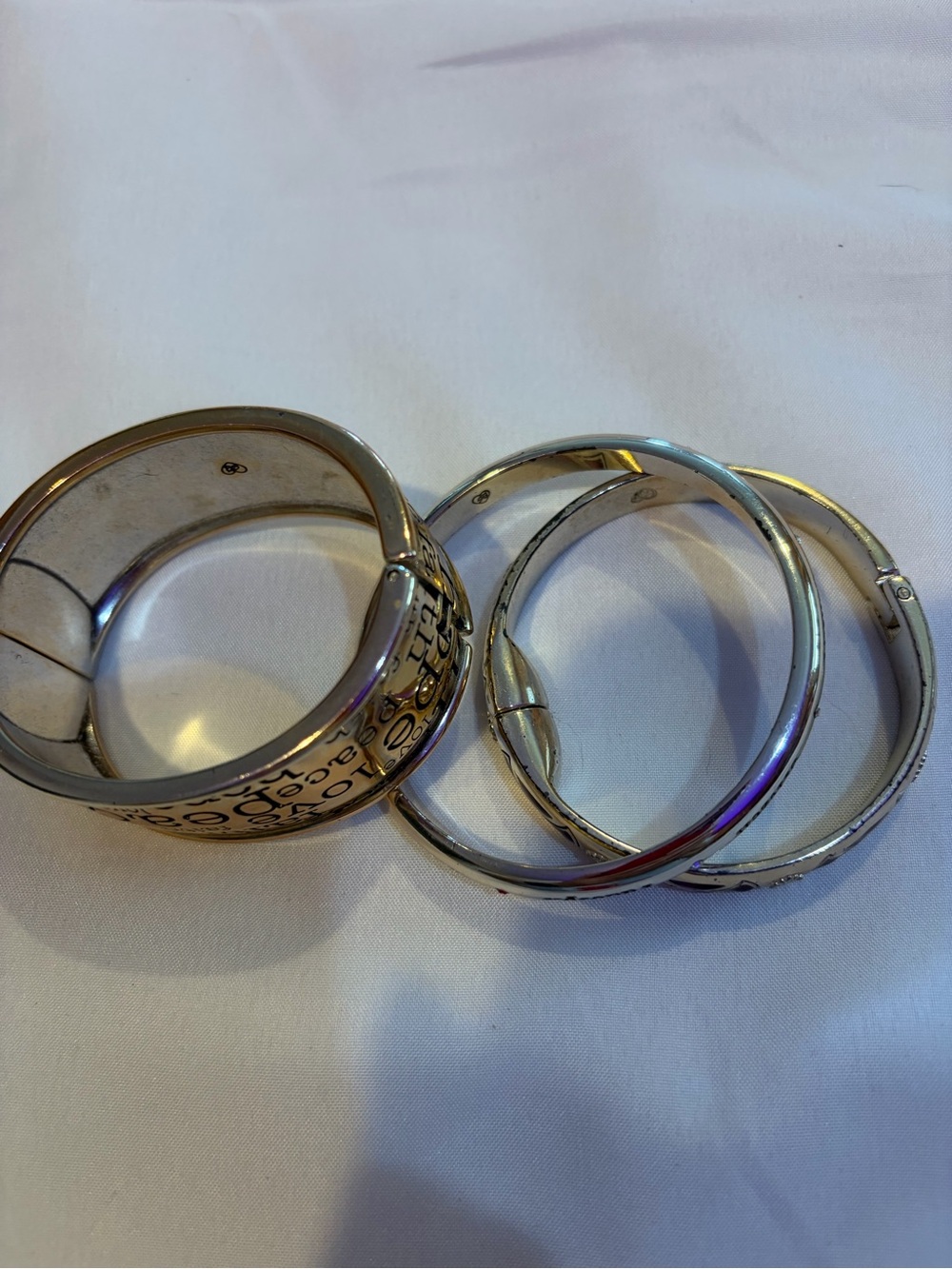 Brighton Silver Tone Stacked Bracelet Set